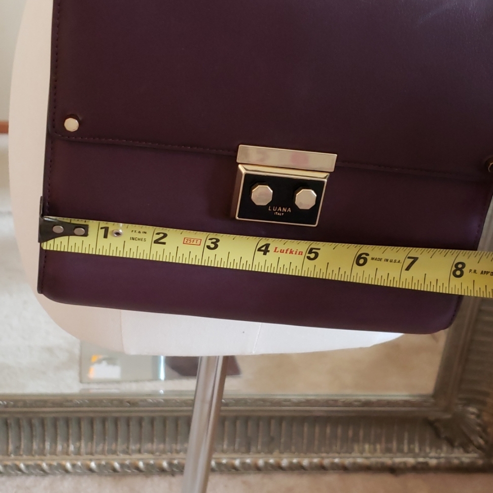 Luana Italy Eggplant color leather bag - Picture 8 of 8